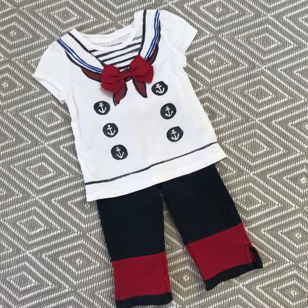 Baby Gap Sailor Tee and Navy and Red Pants